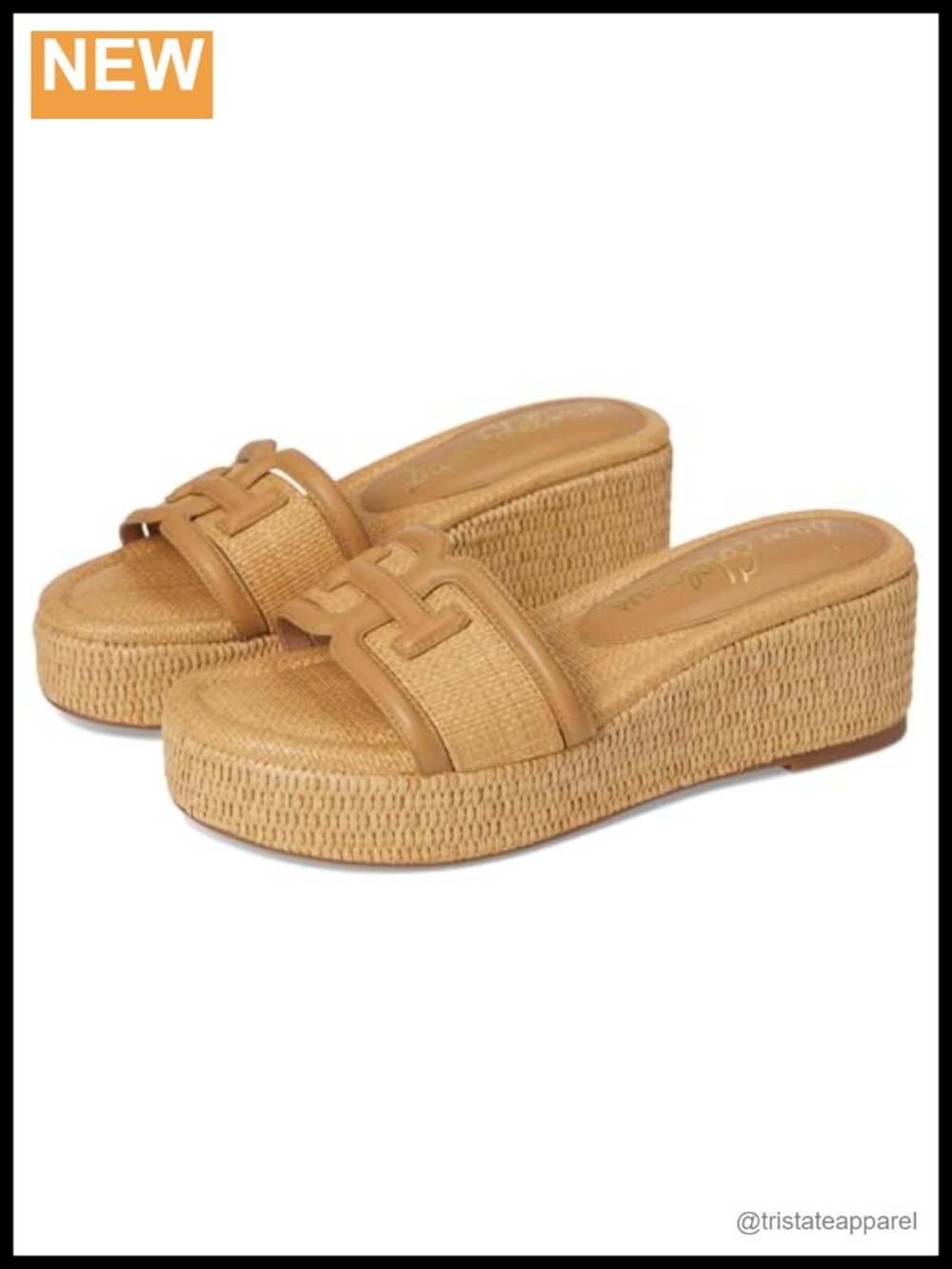 Sam Edelman Pauleena Wedge Sandals Leather Slip-On Women